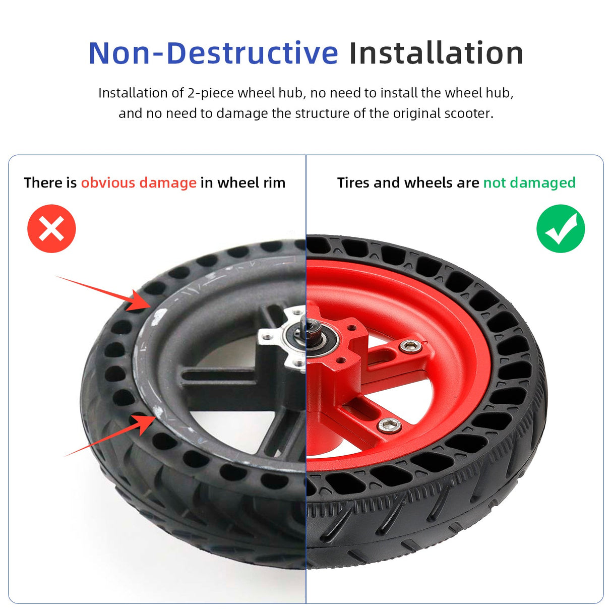 Ulip zweiteilige Felge Für Xiaomi Modelle M365/1S/MI3/Lite