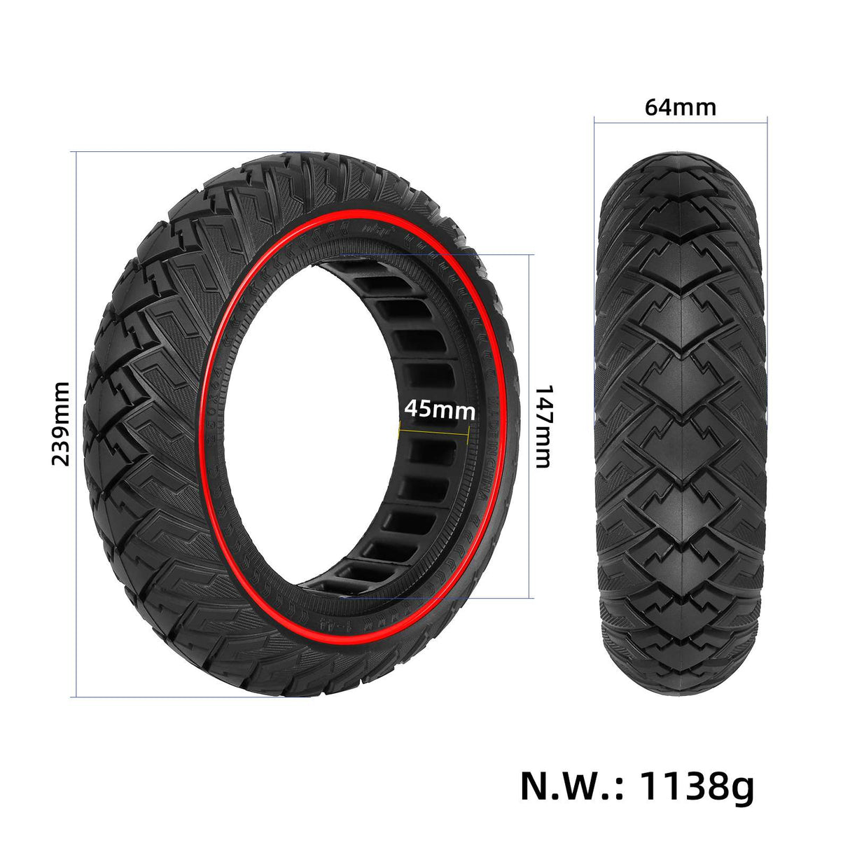 250x64 ulip Off-Road Vollgummi Reifen