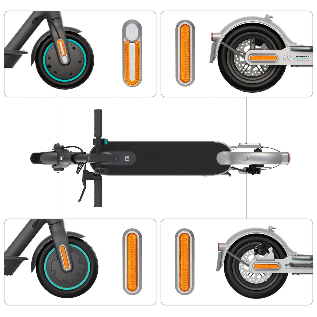 Xiaomi 4 Set Reflektoren für AMG silber