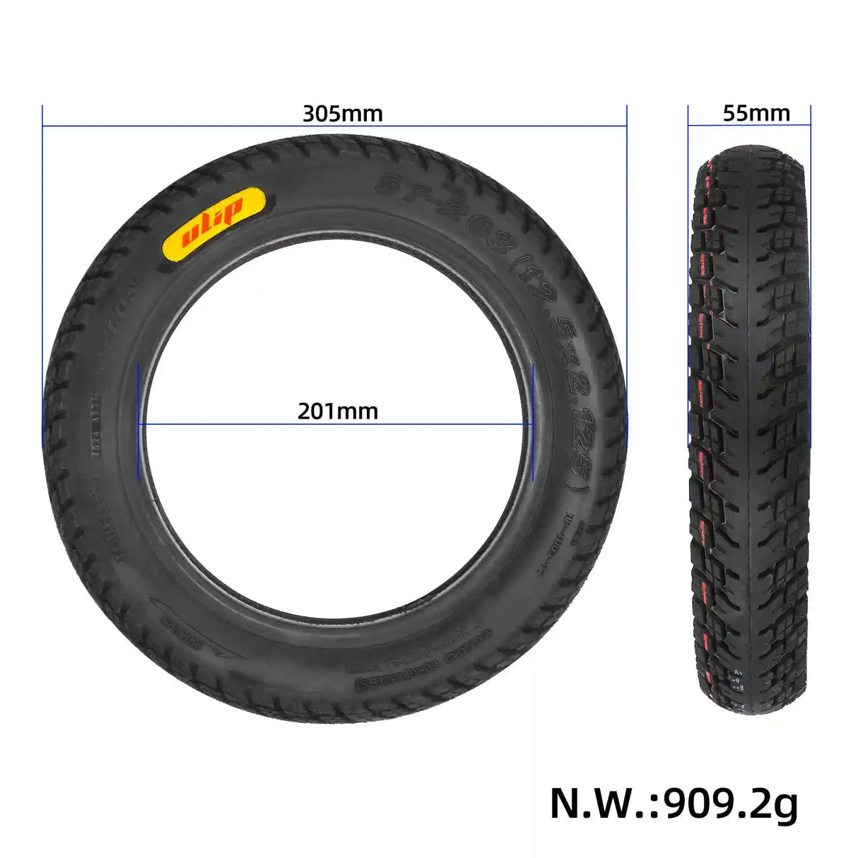 Ulip 12.5x2.125(57-203) Tubeless Reifen