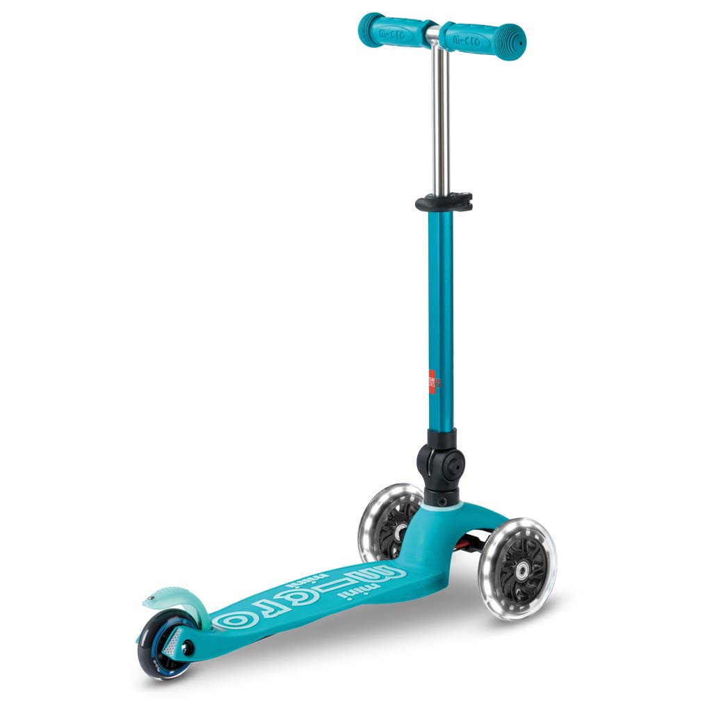 Scooter Mini MICRO DELUXE foldable mit LED Rädern aqua - MMD198
