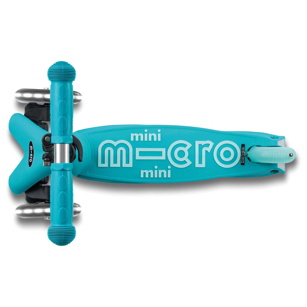 Scooter Mini MICRO DELUXE foldable mit LED Rädern aqua - MMD198