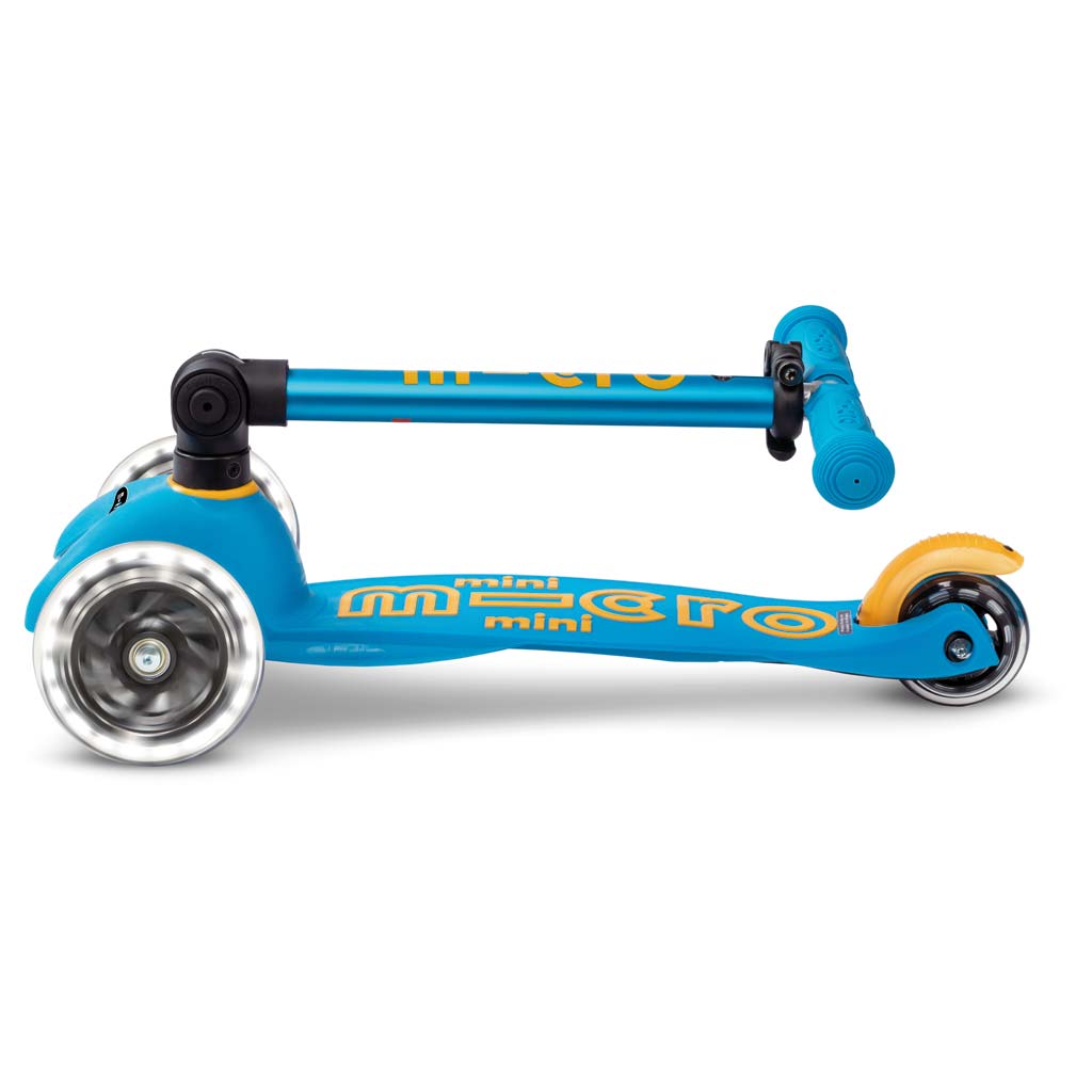 Scooter Mini MICRO DELUXE foldable mit LED Rädern blau - MMD200