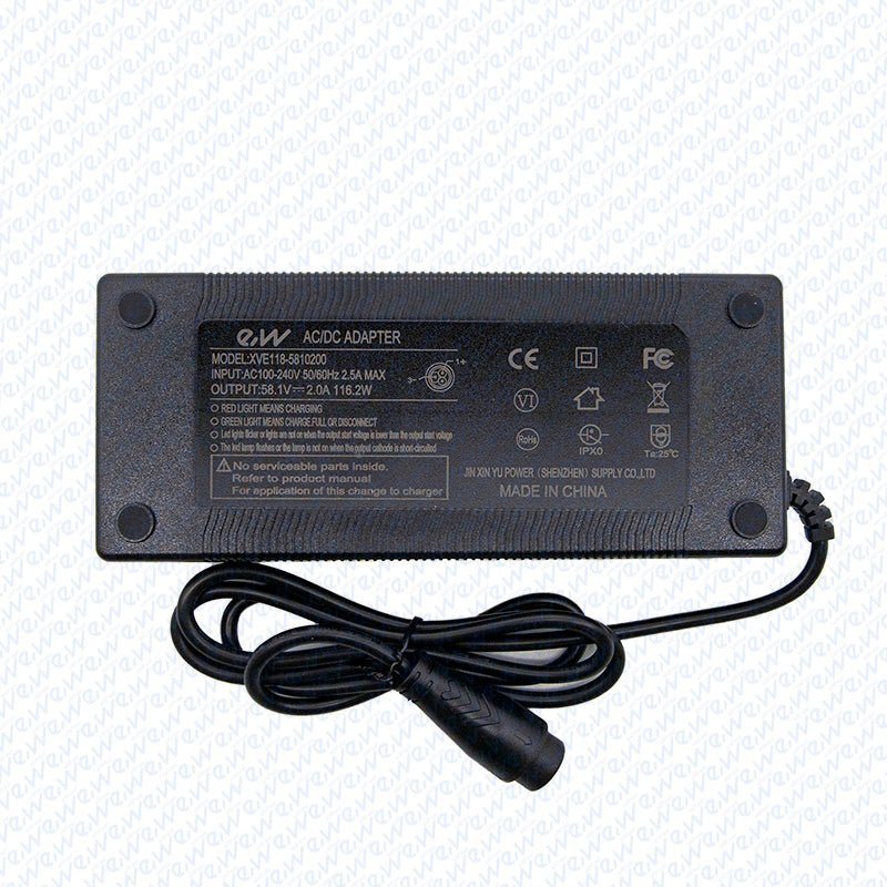 Ladegerät 52V ➡️ 58.1V / 2A (LP16-3 Anschluss) – Dualtron MINI