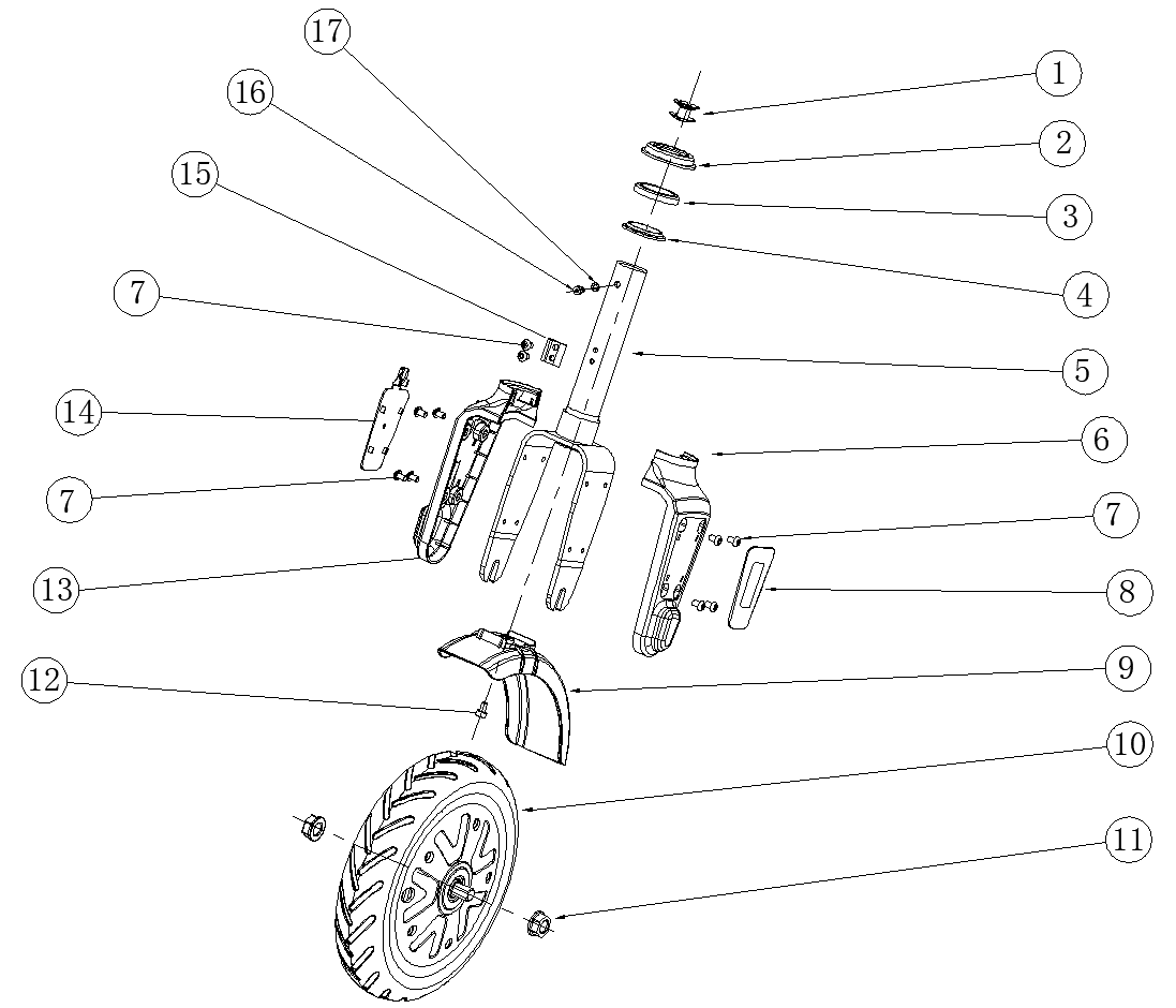 A-TO Ersatzteile Vorderrad
