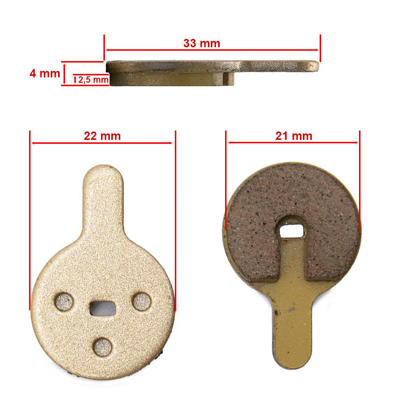 Kupferbremsbeläge 2 Stück