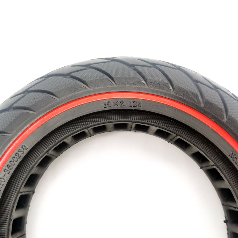 10x2.125 Vollgummi Reifen - Roter Streifen