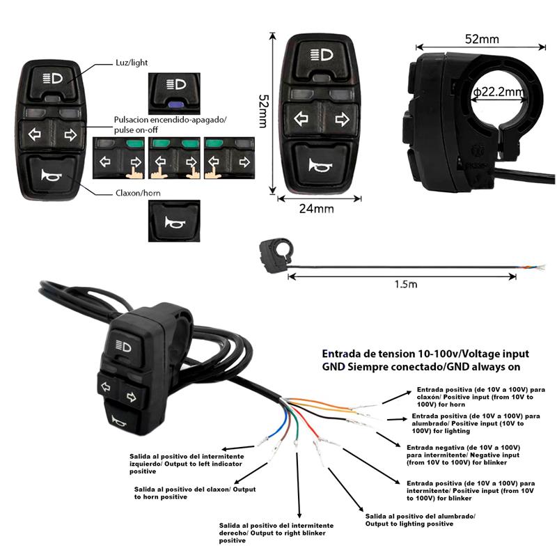 Blinker Licht + Hupen Schalter