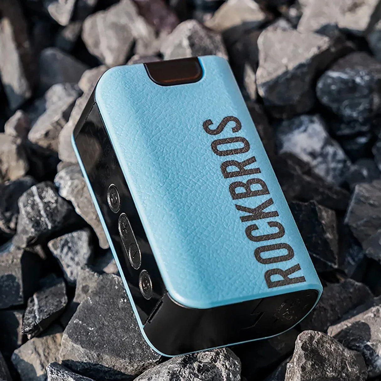 Rockbros elektrische pumpe mit Digitalanzeige für E-Scooter – Blau