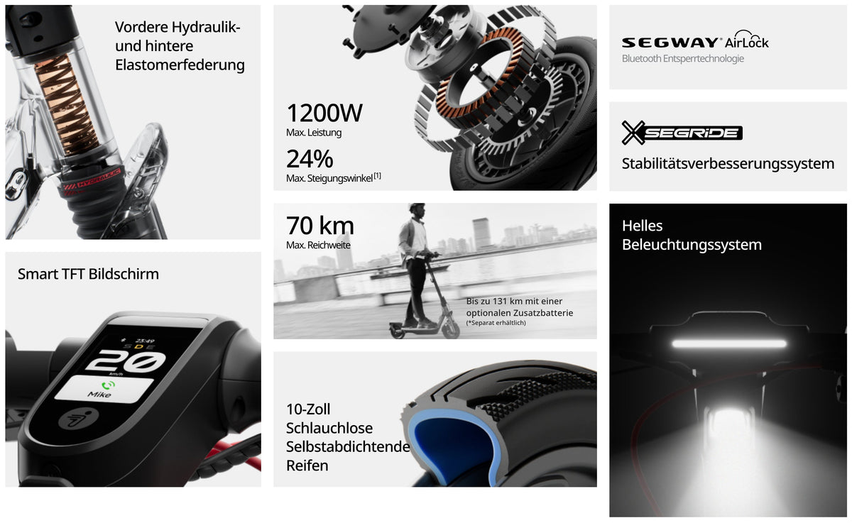 Segway Ninebot KickScooter F3 Pro E + Luna Full Service