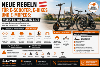 Neue Regeln für E-Scooter, E-Bikes und E-Mopeds in Österreich: Wissen Sie, was künftig gilt?
