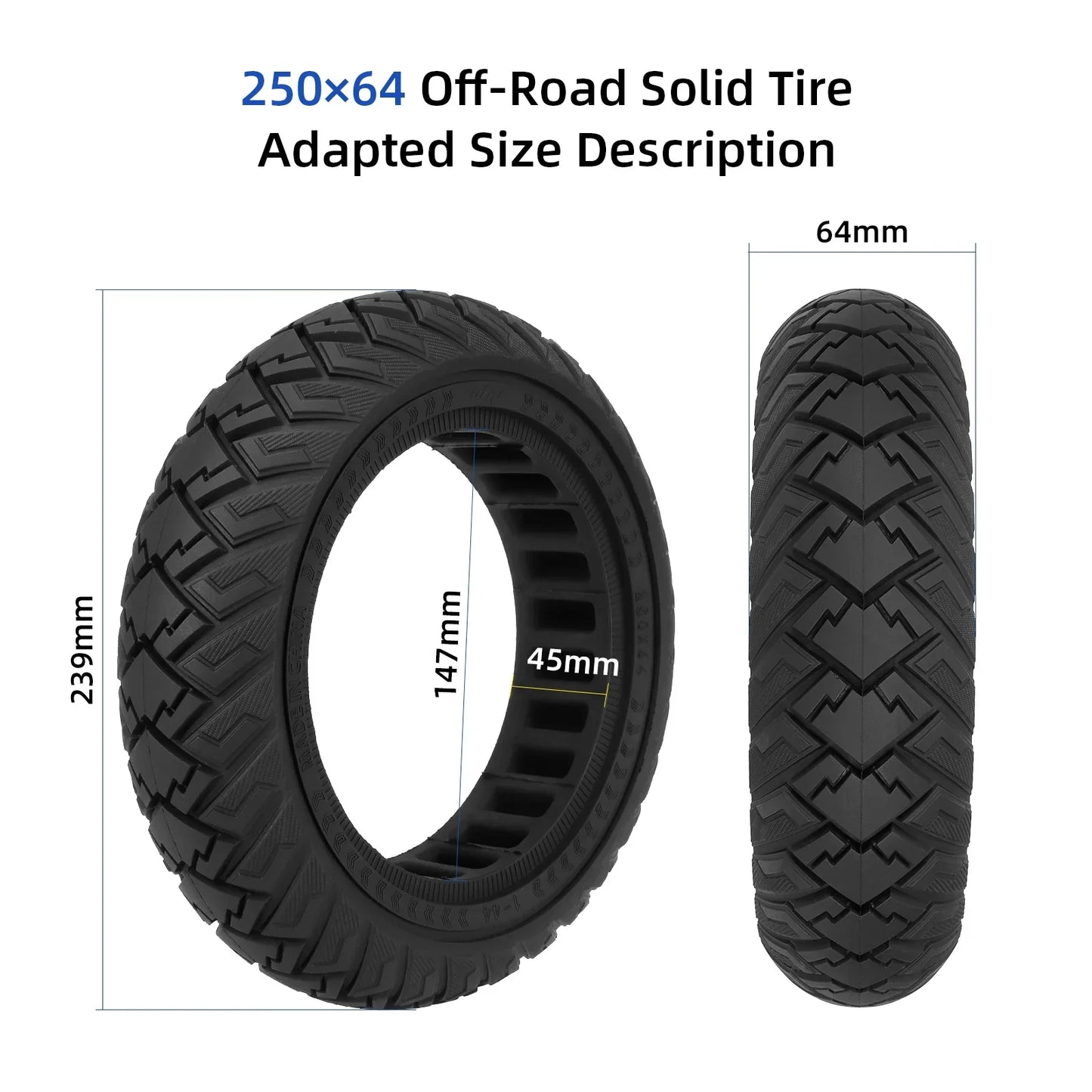 250x64 Vollgummi Reifen Xiaomi E-Scooter 4 Ultra