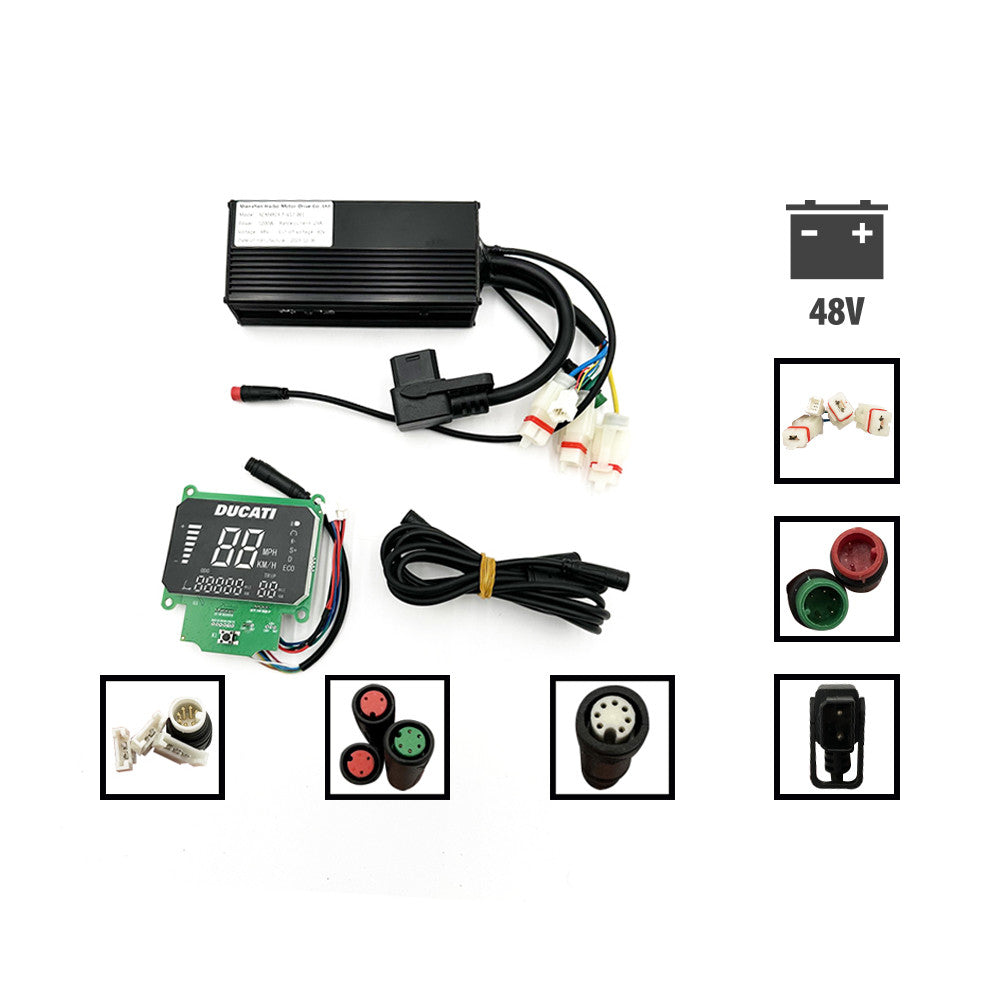 Display und Controller Kit Ducati 48V Scramble E-Cross Steckdose C18
