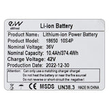 Externer Akku 36V 10,4Ah