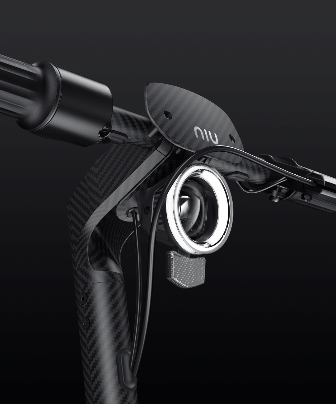 NIU KQi Air Carbon Leichtester Elektro-Roller Black (EU-Version)