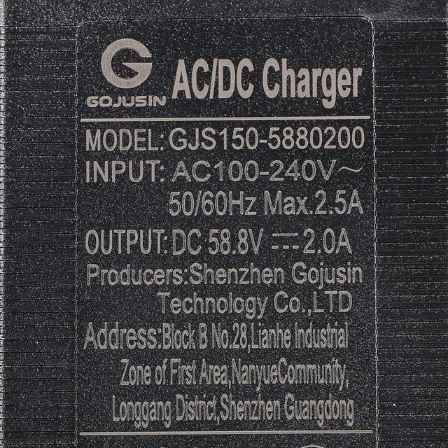 58,8V 2A 3Pin GX16 Netz Ladegerät
