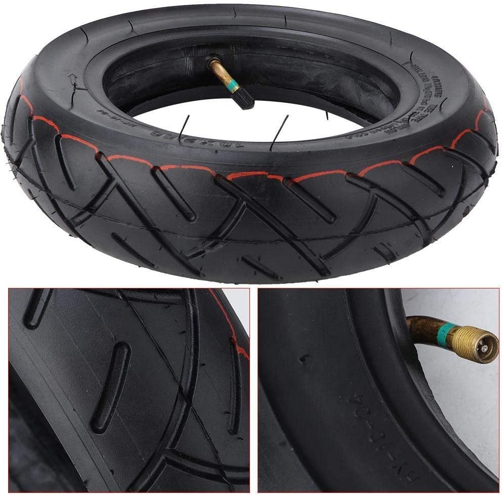 10 Zoll Elektroroller Reifen 10x2-6.1 – 2er Set Mit Schlauch, Aus Robustem Gummi, Rutschfest & Langlebig Für E-Scooter