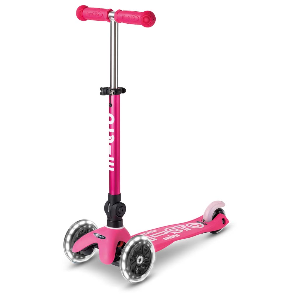 Scooter Mini MICRO DELUXE foldable mit LED Rädern pink - MMD197