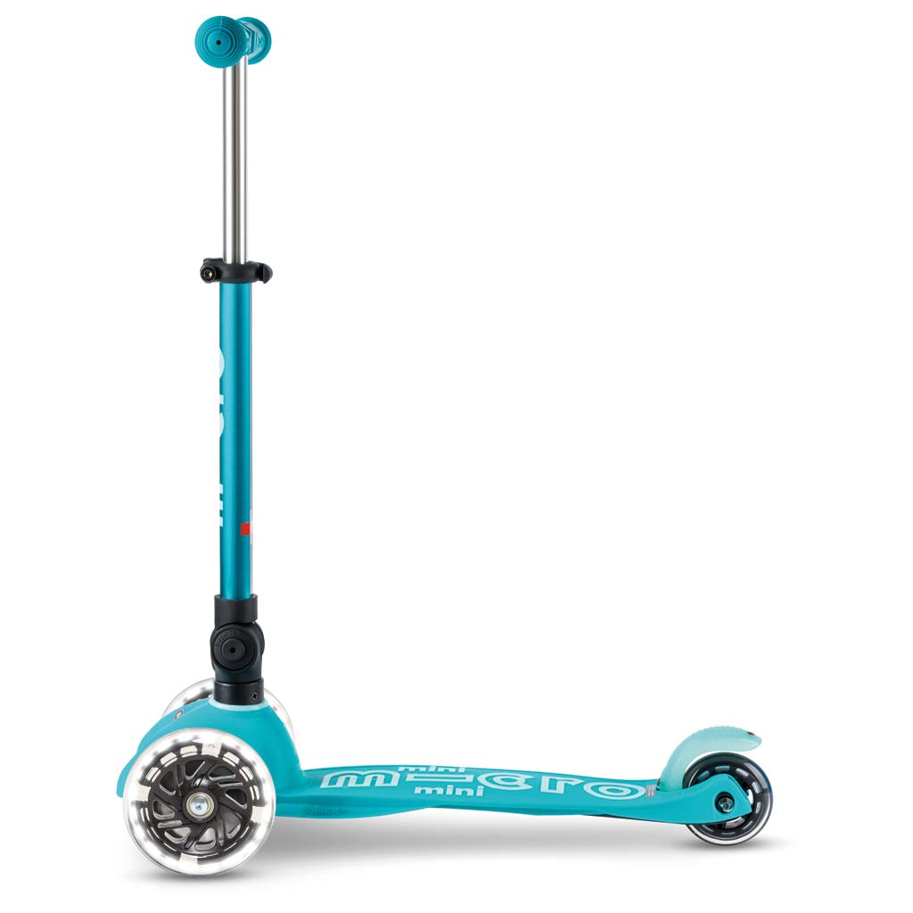 Scooter Mini MICRO DELUXE foldable mit LED Rädern aqua - MMD198