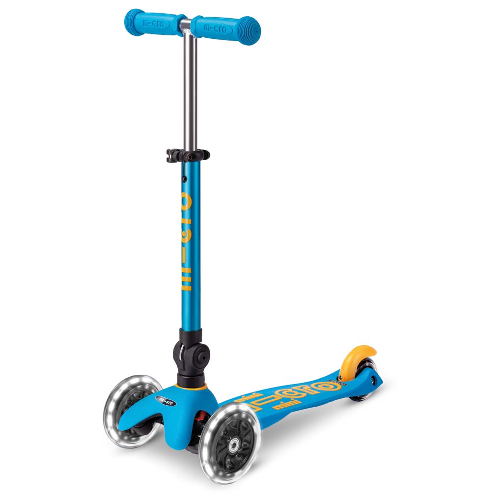 Scooter Mini MICRO DELUXE foldable mit LED Rädern blau - MMD200