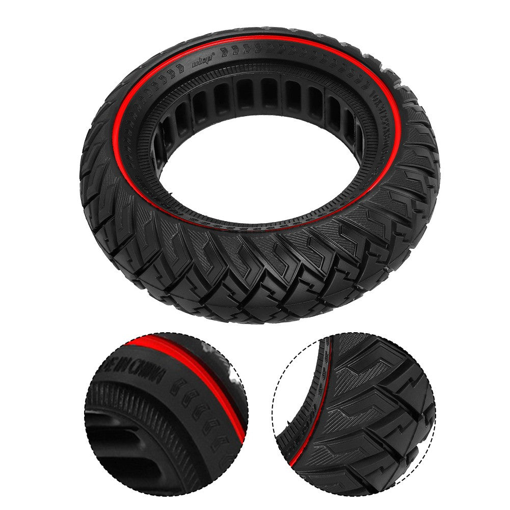 10x3 Vollgummi Reifen Semi Offroad Rote Streifen