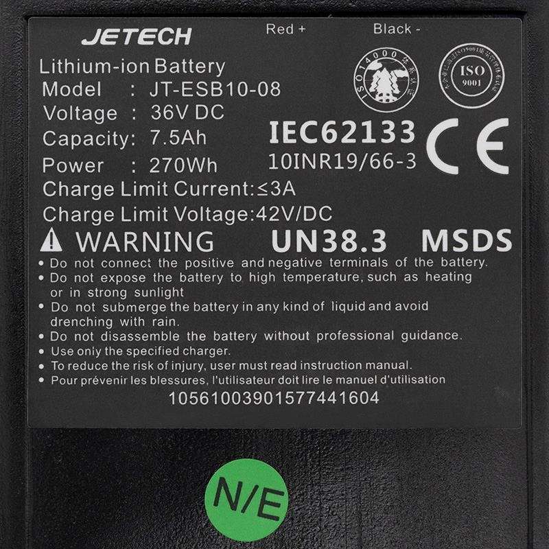 Jetech E-Scooter Akku 36V 7.5AH