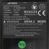 Jetech E-Scooter Akku 36V 7.5AH