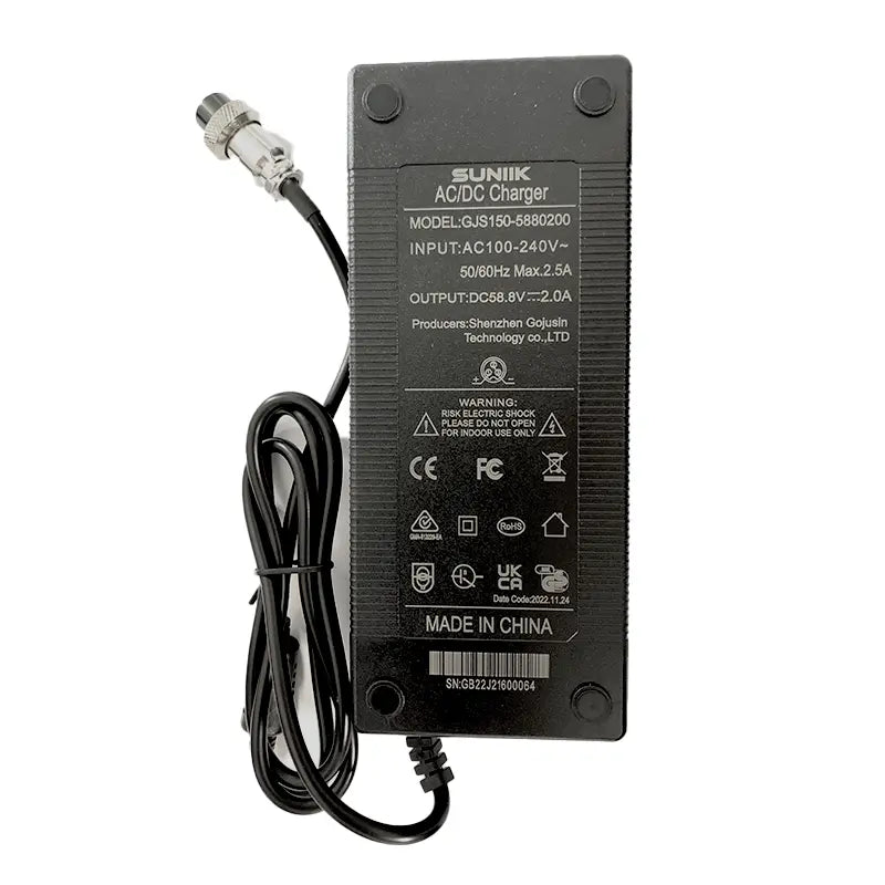 E-Scooter Netz Ladegerät 58.8V 2A 3 Pin GX16