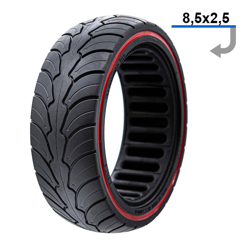 8,5×2,5 – Vollgummi Reifen für Dualtron Mini Rot