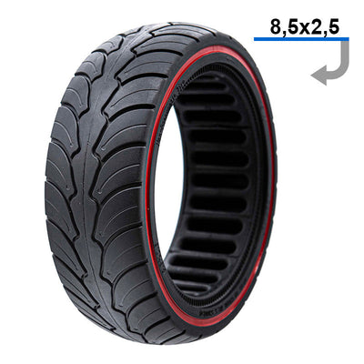 8,5×2,5 – Vollgummi Reifen für Dualtron Mini Rot