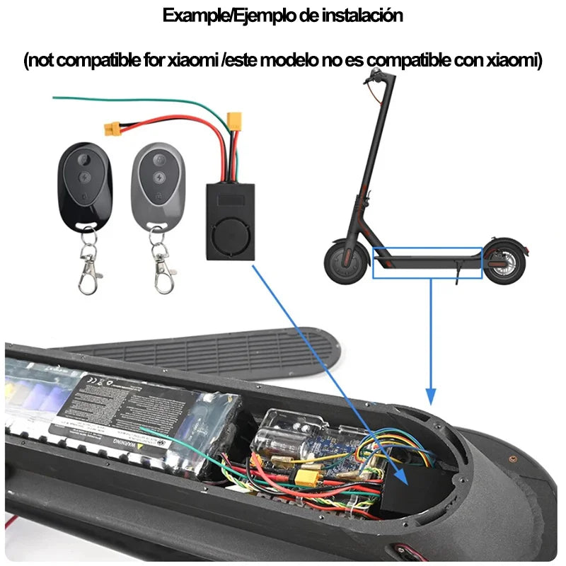 Scooter-Alarm mit XT60-Anschluss