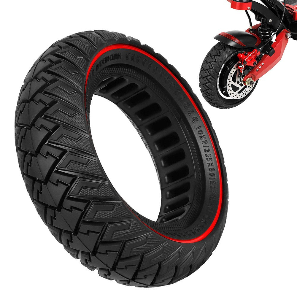 10x3 Vollgummi Reifen Semi Offroad Rote Streifen