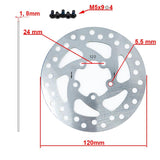 Navee V40 Bremsscheibe 120mm 5H Silber