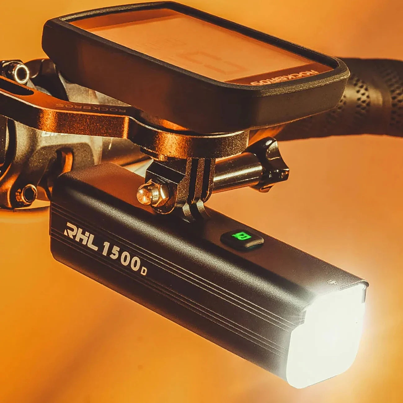 Rockbros RHL1550 Fahrrad-Frontlicht 5000 mAh 1500 lm IPX6 – Schwarz