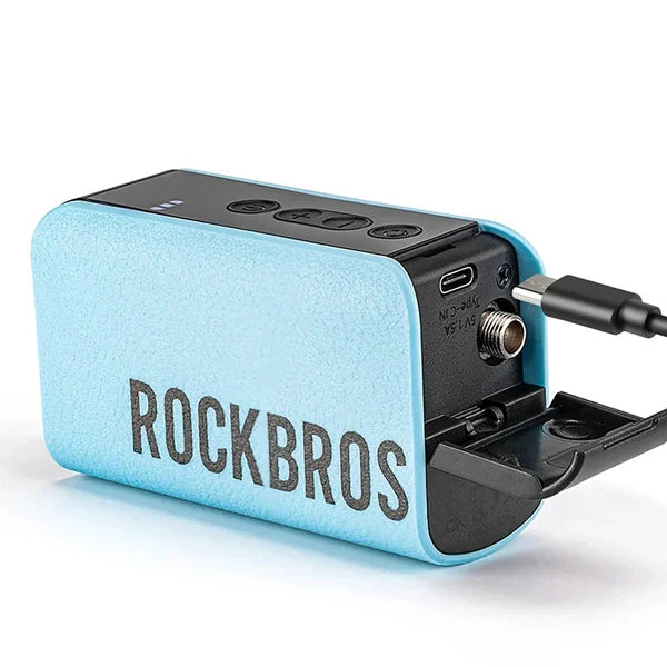 Rockbros elektrische pumpe mit Digitalanzeige für E-Scooter – Blau