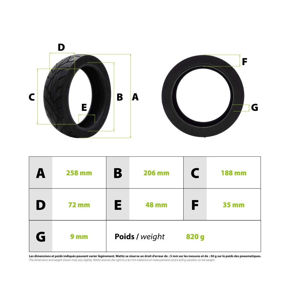 Reifen 70/60-7.5 Tubeless Ninebot Max G3