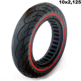 10x2.125 Vollgummi Reifen - Roter Streifen