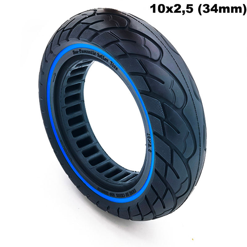 10x2.50 Vollgummi Reifen Blau 34mm